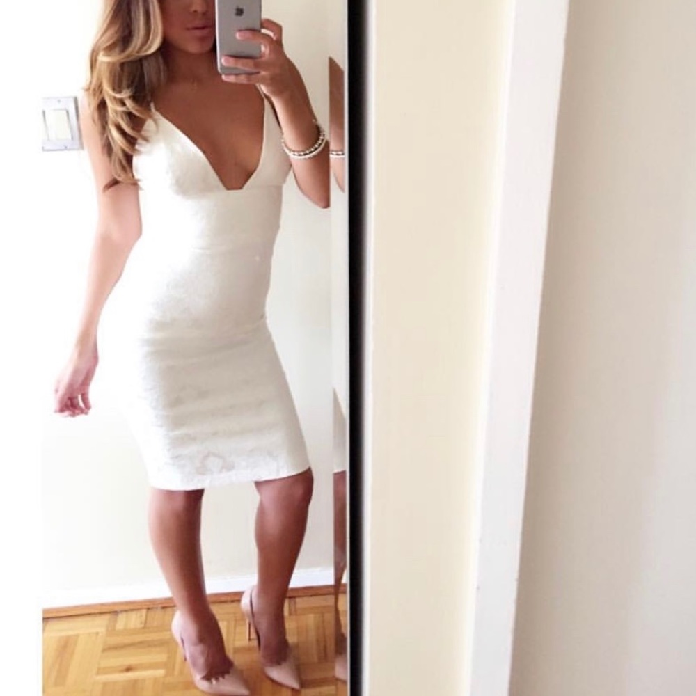 House of CB ‘Samara’ White Bodycon Dress